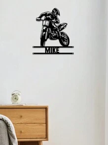 1pc Tên tiếng Anh tùy chỉnh được cá nhân hóa Dòng rỗng Xe máy Thể thao Trang trí nội thất Kim loại Sắt Nghệ thuật Đèn treo Trang trí cho Phòng khách Phòng ngủ Tường trong nhà, Trang trí phòng, Trang trí phòng ngủ, Trang trí nhà, Trang trí nhà - phong cách 1 - Xem 9