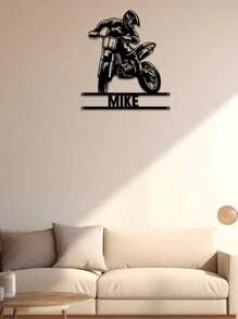 1pc Tên tiếng Anh tùy chỉnh được cá nhân hóa Dòng rỗng Xe máy Thể thao Trang trí nội thất Kim loại Sắt Nghệ thuật Đèn treo Trang trí cho Phòng khách Phòng ngủ Tường trong nhà, Trang trí phòng, Trang trí phòng ngủ, Trang trí nhà, Trang trí nhà - phong cách 1 - Xem 7