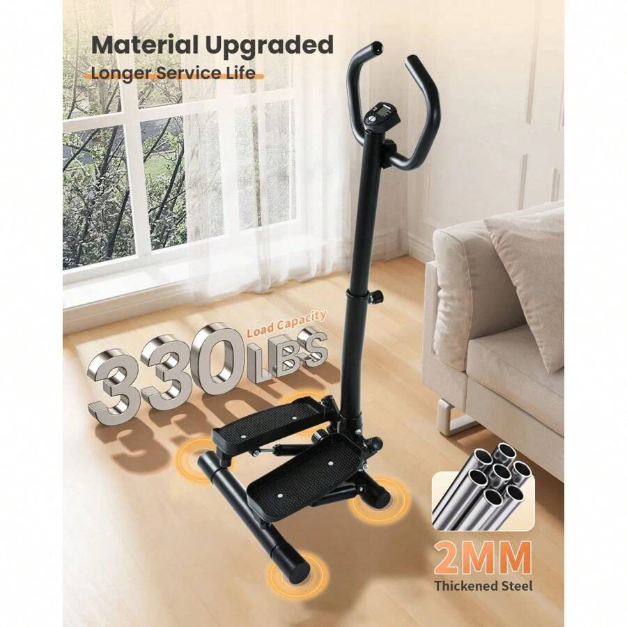 UPGO Stair Stepper For ExercisesTwist Stepper With Handlebar And