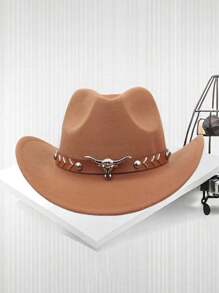 2pcs Western Cowboy Costume Accessories Set - Includes Cowgirl Hat And Bandana Scarf For Farm Halloween Party Dress-Up Props, Cool And Handsome Style With Pop-Culture Theme - Cowboy Hat + Red Scarf - View 6