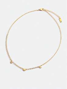 定制字母项链，不锈钢心形项链，生日礼物，情人节礼物，伴娘礼物，圣诞礼物，母亲节礼物 - 彩色 - 查看 3