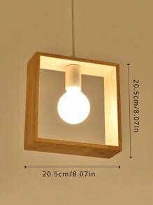 220V/现代简约几何餐厅吊灯，北欧风格客厅阳台吊灯，木制咖啡店/酒吧/服装店吧台 E27 吊灯 - 吊燈 - 查看 5