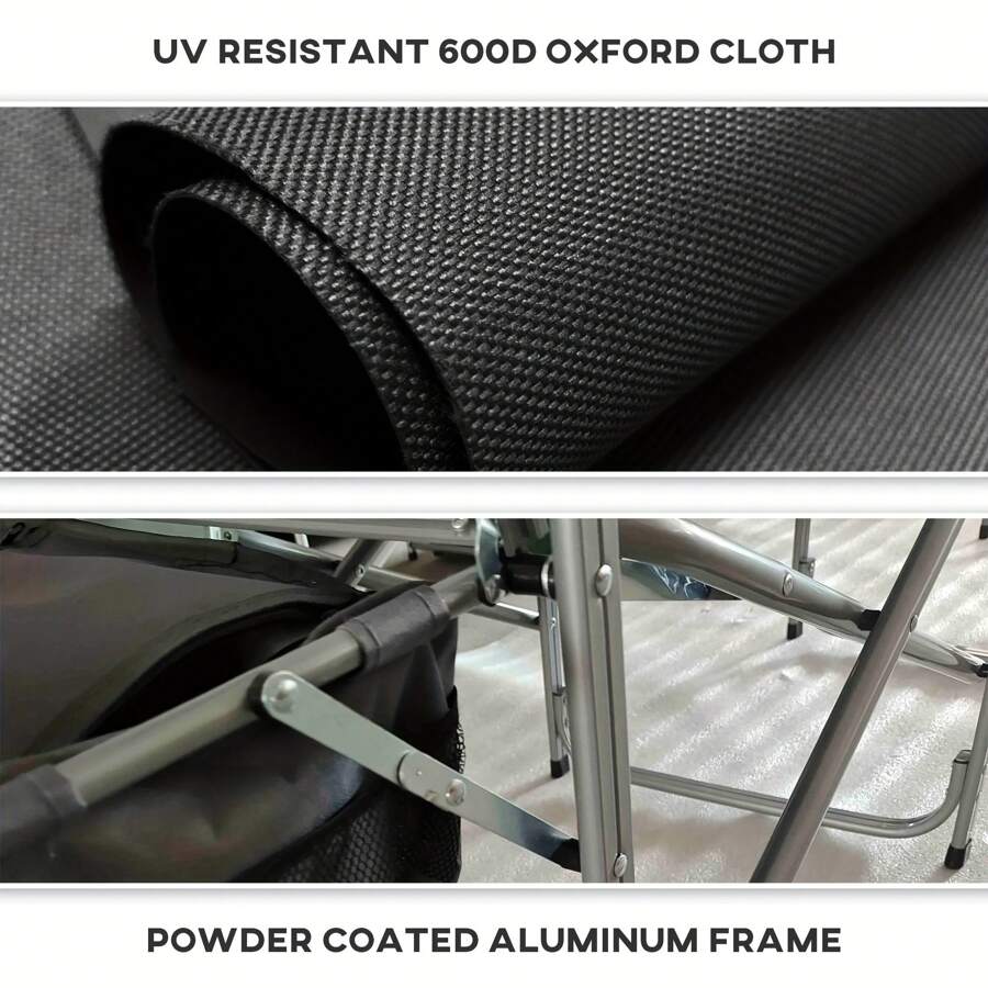 Aluminium Directors Chair, Folding Camping Chair For Adults With Side