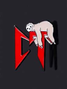 1 件动物休闲街头风格可爱锌合金胸针，个性化时尚金属树懒别针，适合所有季节服装配饰别针用于衣服包饰背包用于学校办公室配饰衬衫夹克珠宝万圣节衣服别针有趣的教师礼物万圣节配饰教师节服装配饰包饰圣诞节 - 樹懶CT - 查看 2