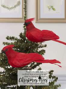 1pc/3pcs Realistic Feather Bird Decor, Plush Foam Bird Craft Home Garden Ornament Birthday - Multicolor - View 4