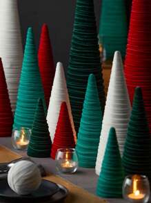 3pcs/Set Flannel Christmas Tree Decorations, Handmade Christmas Tree 6/8/12 Inches, Small Christmas Tree Ornaments For Desktop Decorations, Christmas Party Decorations, Home Decorations, Party Holiday Tabletop Decorations, Mantel Decorations, Rustic Winter Home Decorations Christmas Decorations Room Decor Christmas Decorations Home Christmas Gifts Christmas Decor