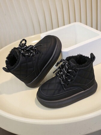 Infant&Toddler British Style Boots, Baby Girl Leather Shoes, Winter Shoes, Girl Walking Shoes, Small Kids Shoes For Autumn/Winter