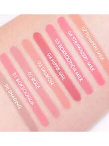 AMUSE Lápiz labial #01 BOKSOONGA, alta pigmentación, mate, de larga duración, hidratante, ligero, crea un maquillaje de labios natural, hidrata los labios, fórmula vegana, aplicación precisa, maquillaje diario fácil, cosméticos coreanos, 0.5g/0.01oz - #01 BOKSOONGA - Ver 6