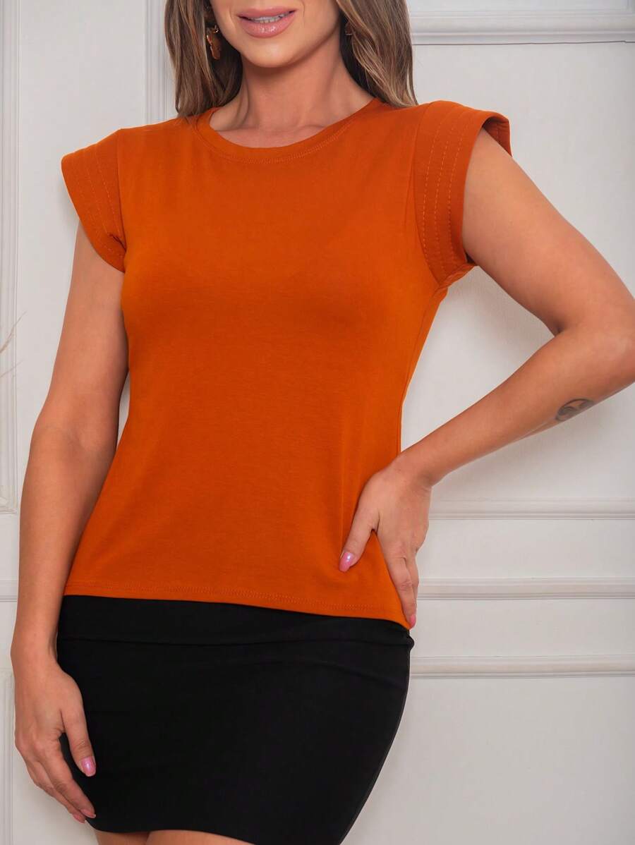 Women Tops - Màu Cam cháy - Xem 1