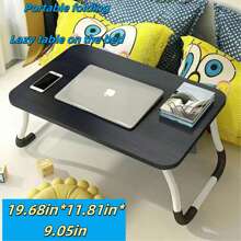 1pc Folding Side Table, Minimalist Laptop Desk, Slouchy Person Desk, Student Writing Desk, Bedside & Dormitory