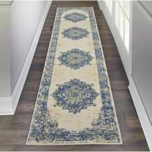 Rug Marketplace Grafix 2'3" X 10' White Vintage Indoor Rug - trắng - Xem 4