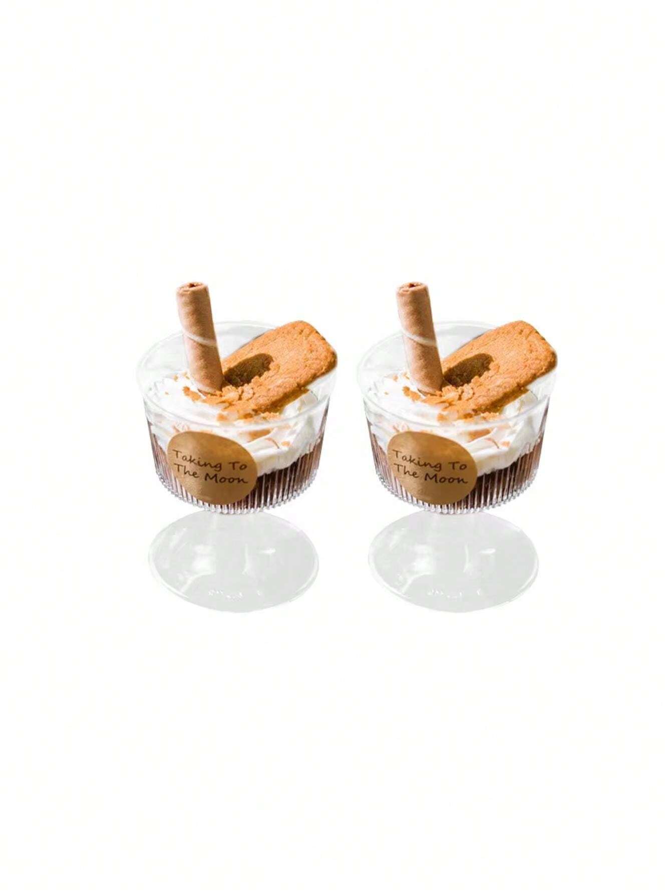 25pcs Elegant Striped Plastic Martini Glasses, Shatterproof Plastic