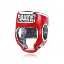 1 peça de luvas de boxe esportivas, eu amo jogar futebol, conjunto de várias peças, pingente banhado a prata, adequado para pulseira original, colar, joias faça você mesmo
