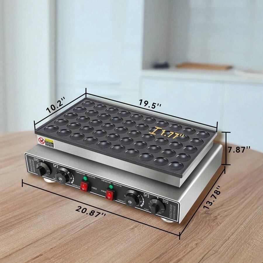 Mini Pancakes Maker Machine,50PCS Mini Dutch Pancake Maker, Adjustable