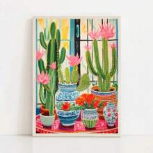 1 tấm áp phích xương rồng Mexico theo phong cách Matisse tranh in nghệ thuật Mexico truyền thống tranh vải nghệ thuật treo tường hình ảnh trang trí phòng xương rồng không có khung - Nhiều màu - Xem 97