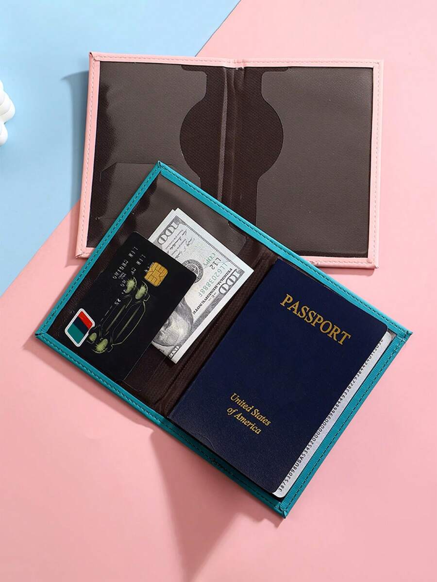 1pc New Passport Cover, PU Leather Passport Holder, Ticket Folder