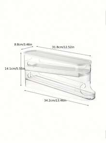 1 件创意冰箱侧门滚动鸡蛋储存盒，旋转鸡蛋架 - 無色 - 查看 2