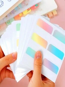 180/90/60 cái, Nhãn dán hoạt hình, Giấy ghi chú, Nhãn màu chuyển sắc, Giấy ghi chú hình ngôi sao, Giấy ghi chú trong suốt, Nhãn dán có thể ghi, Trường học, Đồ dùng văn phòng - Nhiều màu - Xem 7