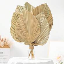 1/3/5 piezas Hojas de palma secas grandes, naturales y recortadas, hojas de palma tropical, abanicos, decoración de boda bohemia, fiesta hawaiana de Luau, decoración de cocina, flores secas, decoración de Pampas Grass, San Valentín, regalo, decoración de otoño, otoño, plantas falsas