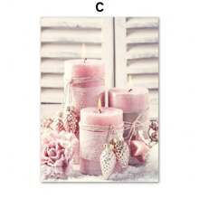 1pc Hồng Giáng sinh mùa đông tuyết Santa Chalet nghệ thuật tường Canvas vẽ tranh Bắc Âu áp phích và bản in hình ảnh tường cho phòng ngủ trang trí nhà không có khung - Nhiều màu - Xem 64