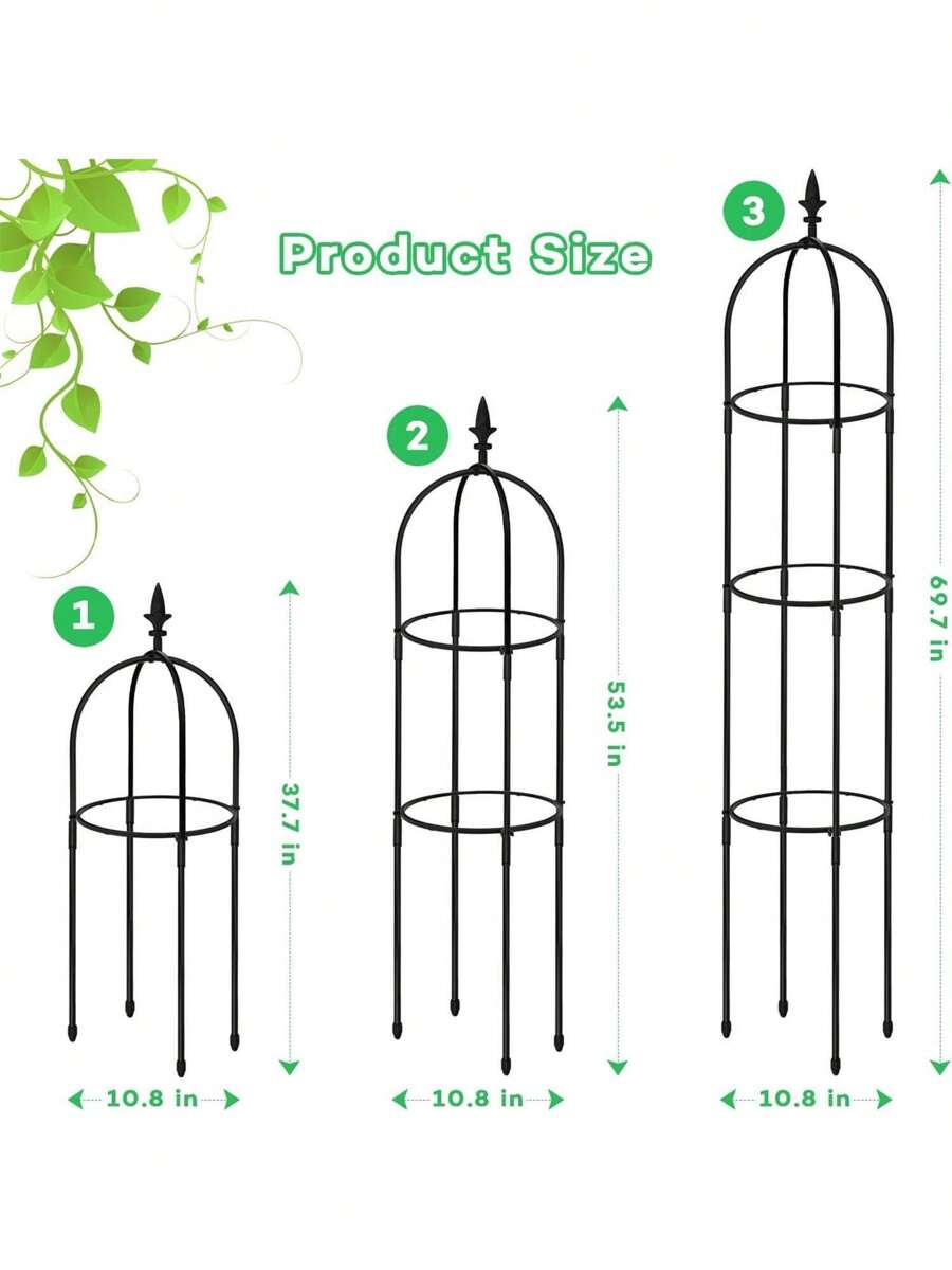 Durable Garden Trellis For Potted Plants 6 Ft Stakes Tomato Cage Plant