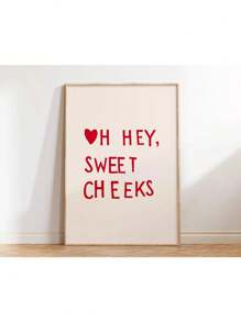 1 tấm áp phích trái tim tối giản hài hước thẩm mỹ trang trí nhà nghệ thuật treo tường nữ tính kiểu chữ hợp thời trang trích dẫn in tranh vải để trang trí nhà không có khung - Nhiều màu - Xem 30