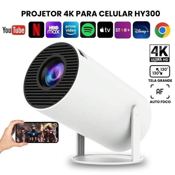 Projetor Hy300 Portátil Branco 110v/220v
