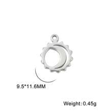 5pcs/Set Stainless Steel Spider Web, Fish Tail, Sun, Light Wing Shaped Mini Pendant For Diy Bracelet, Necklace And Other Jewelry Accessories - Fashion Series - View 30