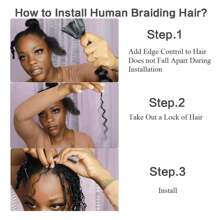 16-30 Inch Deep Wave Human Hair Bulks For Braiding Boho Braids Curly Human Hair Extensions Natural Color No Weft 3 Bundles/Pack 110g