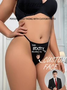 Aangepaste gepersonaliseerde sexy mesh ademende dunne band verleidelijke lingerie grappige string slipjes