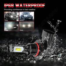 CHUSYYRAY For 2001 2002 2003 2004 Corolla Combo 9005 9006 LED Headlight Bulbs High/Low Beam + H3 Fog Light Bulbs 6000K White - 9005 - 查看 4