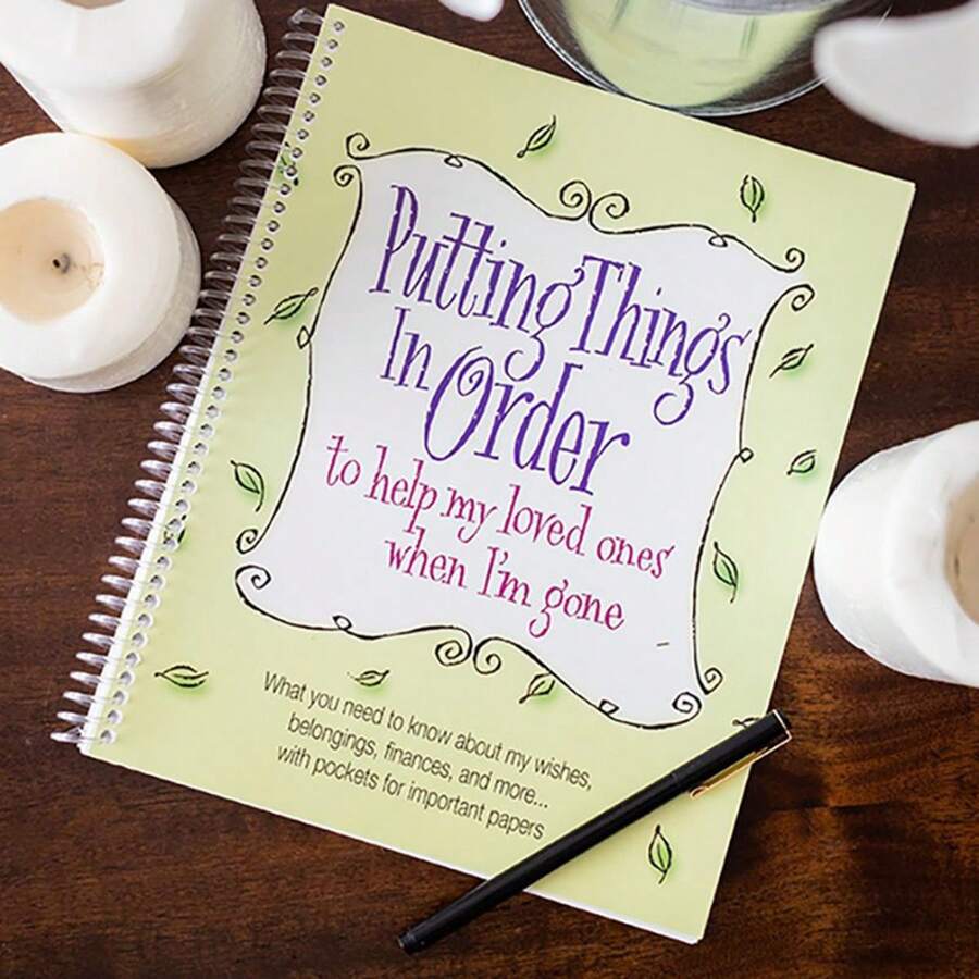 1 quyển sổ tay lập kế hoạch cuối đời cho người lớn có ngăn sắp xếp "Danh sách việc cần làm" có ngăn đựng tài liệu quan trọng, danh sách kiểm tra công việc cần thiết [Phiên bản tiếng Anh] - Nhiều màu - Xem 1
