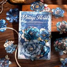 20 张/包复古花卉贴纸，适用于 DIY 剪贴簿、日记本、相册、装饰工艺品 - 彩色 - 查看 1