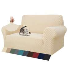 2025 Piece Jacquard Couch Covers For 1/2/3/4 Cushion Couch High Stretch Loveseat Slipcover For Pets Dogs Anti Slip Love Seat Sofa Slipcover Furniture Protector - 淺米色 - 查看 8