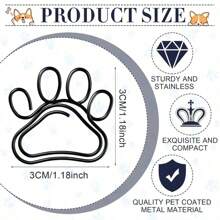 6Pcs Paw Paper Clips Mini Cute Dog Shape Paper Clips Dog Lover Gifts Cat Paw Paper Clips Fun Paperclips Animal Bookmark For Work School Kids Students Teachers Office Supplies
