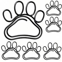 6Pcs Paw Paper Clips Mini Cute Dog Shape Paper Clips Dog Lover Gifts Cat Paw Paper Clips Fun Paperclips Animal Bookmark For Work School Kids Students Teachers Office Supplies