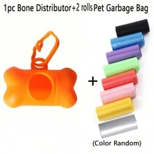 1入骨形狗便袋分配器，狗糞袋盒，配有掛鉤的小型狗袋分配器，適用於寵物小狗遛狗，行山和露營 - 彩色 - 查看 18