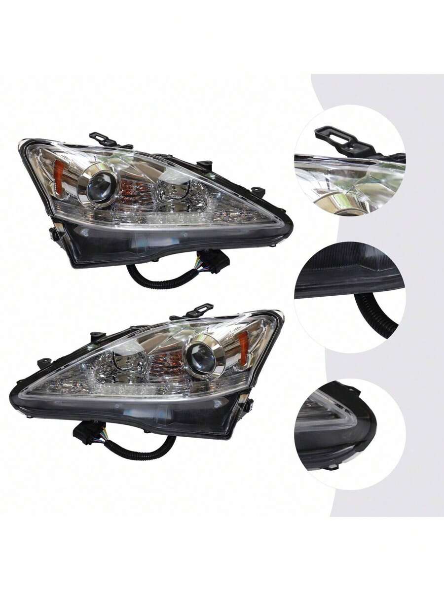 ZhdnBhnos Headlights For 20062013 Lexus IS250 IS350 Left+Right LED DRL