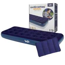 Single Inflatable Camping Mattress + VG Plus Pillow - 藍色 - 查看 1