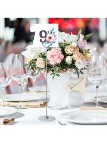 16PCS Diamond Place Card Holder 12 Inches Wedding Table Number Holders  Metal Table Card Holders, Picture Holders For Tables, Card Holder Stand For Photos, Food Signs, Memo Notes, Weddings, Restaurants, Birthdays