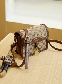 Modische Jacquard Muster Tragetasche für Frauen, Umhängetasche mit großer Kapazität, lässige hochwertige Handtasche für den Arbeitsweg, neue Damen Umhängetasche 2024