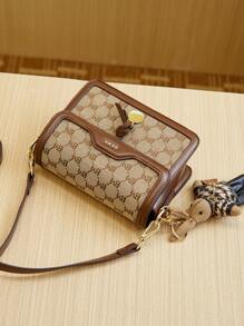 Modische Jacquard Muster Tragetasche für Frauen, Umhängetasche mit großer Kapazität, lässige hochwertige Handtasche für den Arbeitsweg, neue Damen Umhängetasche 2024