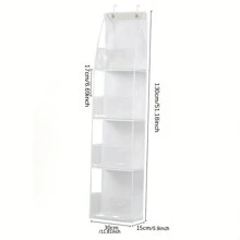 1 pieza/2 piezas Estantería organizadora de 4/6 niveles para montar en la puerta con bolsillos independientes, estantería de almacenamiento de tela montada en la pared, apta para armarios, baños, dormitorios y residencias, incluye 2 ganchos de metal, para organizar cosméticos, juguetes y artículos varios, pantalones, zapatos, vaqueros, botas, faldas, dormitorio, organizador, almacenamiento en el hogar, camiseta blanca para mujer, pantalones negros para mujer, ropa de invierno para dama, vestido