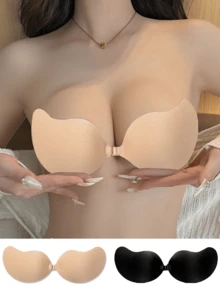 1 对芒果形硅胶乳头贴粘性胸罩，女士肤色隐形胸罩聚拢乳房贴片防凸起提升乳头贴片，性感隐形胸罩，内衣乳头贴，女士胸罩，隐形聚拢胸罩露背无肩带胸罩无缝前扣胸罩内衣女士自粘硅胶粘合剂 - 彩色 - 查看 5