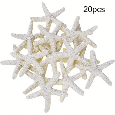 20pcs Resin Starfish Decorations, 1.18 Inch - Perfect For Weddings, Holidays, Home Crafts, Home Decor Ornaments & Accessories Best Gifts Birthday Graduation