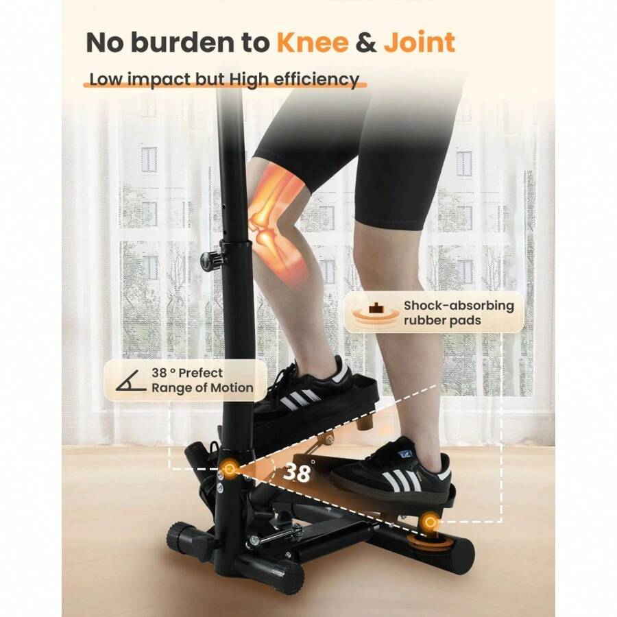 UPGO Stair Stepper For ExercisesTwist Stepper With Handlebar And