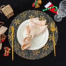 12pcs/24pcs/50pcs/100pcs/150pcs Gold Foil Mesh Placemats, Disposable Placemats For Christmas, New Year, Wedding Season, Birthday Party, Dining Party, Holiday Home Decor, Tableware Set, Table Decoration