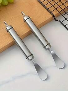 1pc, Stainless Steel Orange Peeler With Handle, Citrus Peeler For Oranges, Lemons, Limes, Creative Cutter For Kitchen, Restaurant Use-Random Style