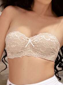 Kit 2 Strapless Lace Bra With Cup Lace Bra With 3 Straps Comfortable Strapless Bra Sensual - Nhiều màu - Xem 1