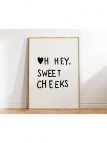 1 tấm áp phích trái tim tối giản hài hước thẩm mỹ trang trí nhà nghệ thuật treo tường nữ tính kiểu chữ hợp thời trang trích dẫn in tranh vải để trang trí nhà không có khung - Nhiều màu - Xem 8